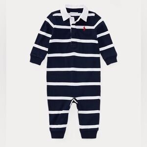 Striped Cotton Jersey Rugby Coverall
